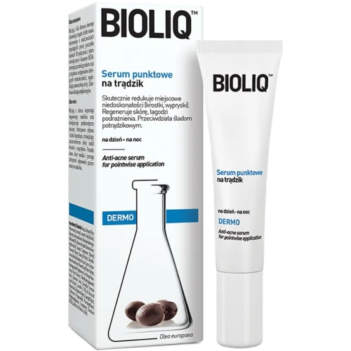 Bioliq Dermo Serum punktowe na trądzik, 15 ml - Redukuje krostki, wypryski i nadmiar sebum