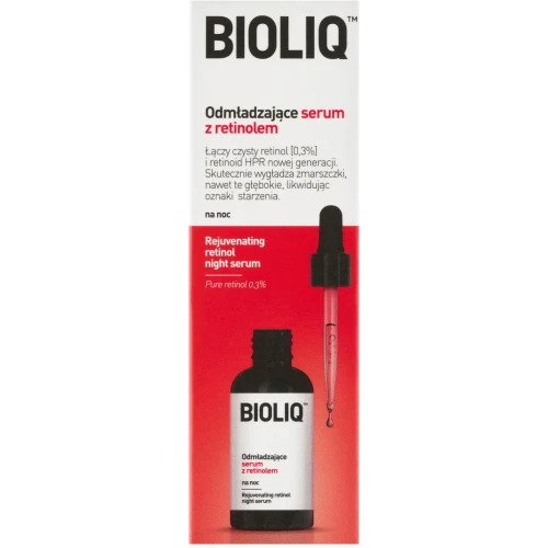 Bioliq Pro z retinolem, serum na noc, 20 ml - Wygładza zmarszczki, likwiduje oznaki starzenia