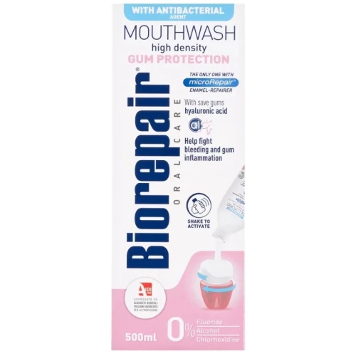 Biorepair Ochrona Dziąseł Płyn do płukania jamy ustnej, 500 ml - Ochrona dziąseł i redukcja krwawienia