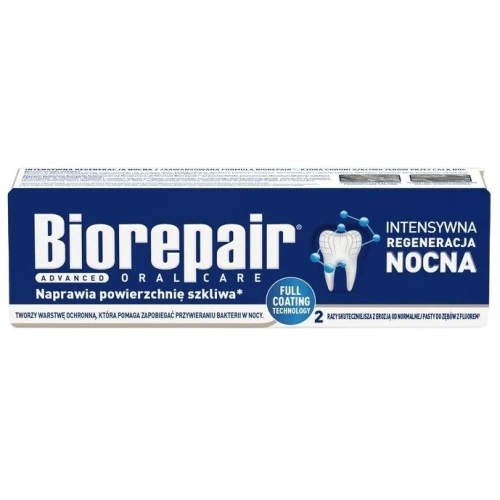 Biorepair Night Pasta do zębów, 75 ml - Nocna regeneracja szkliwa i świeży oddech z technologią microRepair®