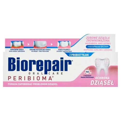 Biorepair Ochrona Dziąseł Pasta do zębów, 75 ml - Regeneracja szkliwa i ochrona wrażliwych dziąseł