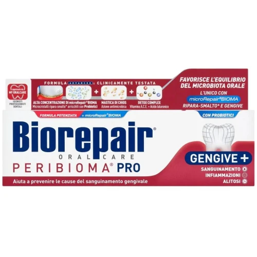 Biorepair Peribioma PRO+ Pasta do zębów, 75 ml - Zaawansowana ochrona dziąseł i szkliwa