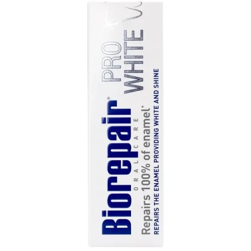 Biorepair Pro White Odbudowująca szkliwo pasta wybielająca do zębów, 75 ml - Wybielanie zębów i regeneracja szkliwa z technologią microRepair®