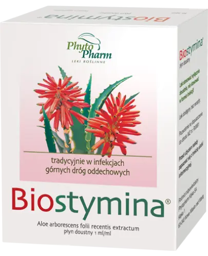 Biostymina płyn doustny, 10 ampułek - W infekcjach górnych dróg oddechowych o podłożu bakteryjnym i wirusowym