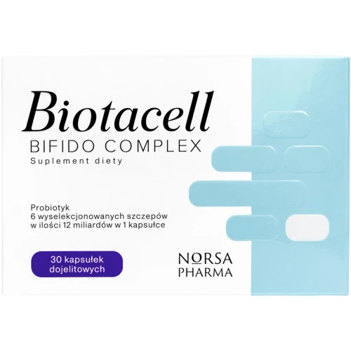 Biotacell Bifido Complex, 30 kapsułek - 12 miliardów bakterii probiotycznych w 1 kapsułce