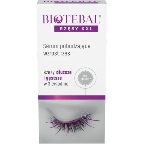 Biotebal rzęsy XXL, serum pobudzające wzrost rzęs, 3 ml - Pobudza wzrost, zagęszcza i wzmacnia
