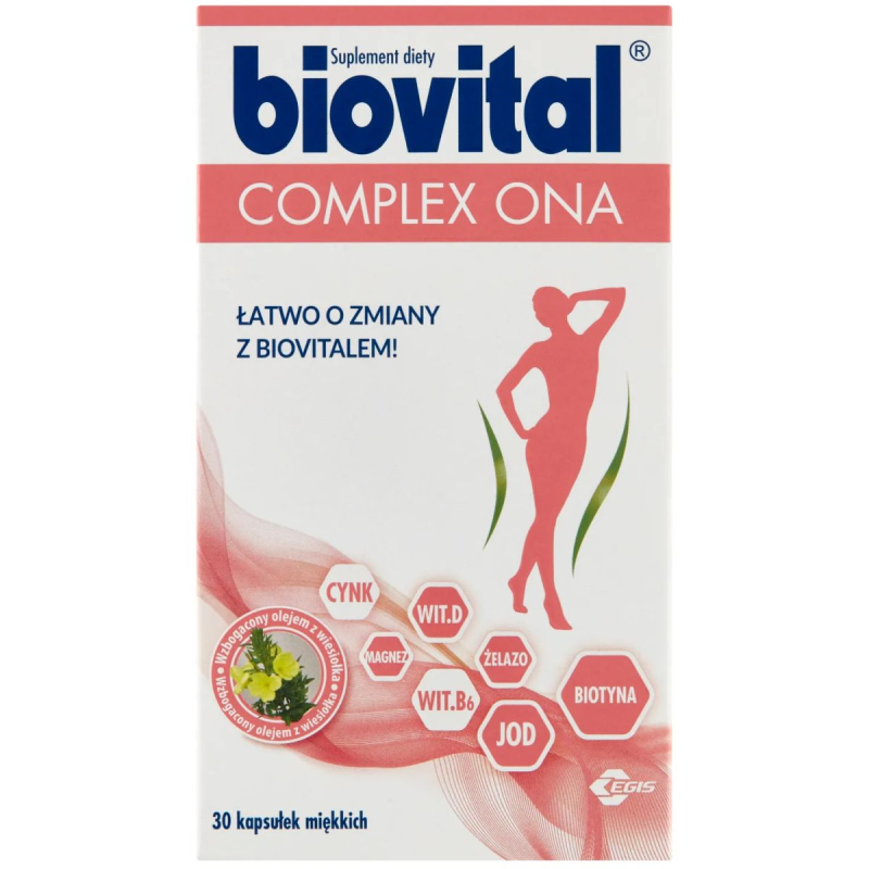 Biovital Complex ONA, 30 kapsułek miękkich - Witaminy na wzmocnienie organizmu kobiet