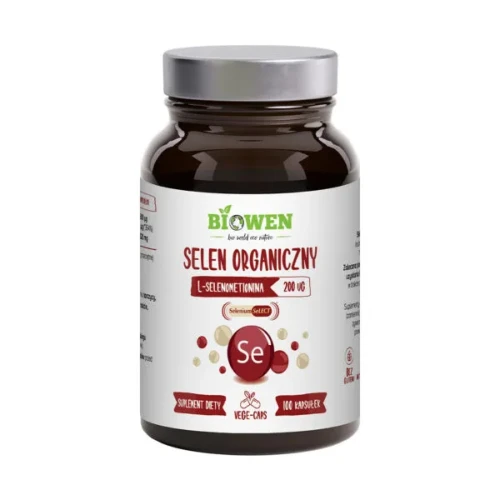 Biowen Selen Organiczny, 100 kapsułek - Organiczna forma selenu, wegański suplement diety