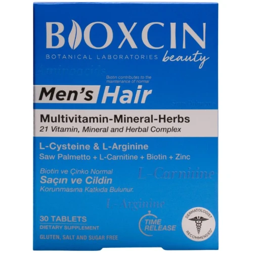 Bioxcin Beauty Na wzmocnienie włosów dla mężczyzn, 30 tabletek - Kompleksowa pielęgnacja włosów i skóry od wewnątrz