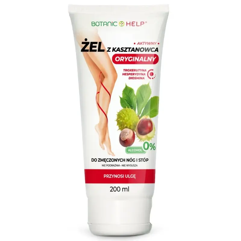 Botanic Help Żel z Kasztanowca Oryginalny, 200 ml - Do zmęczonych nóg i stóp