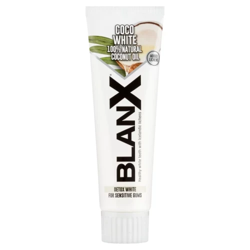 BlanX Coco White Pasta do mycia zębów, 75 ml - Naturalne wybielanie z olejem kokosowym i porostami arktycznymi