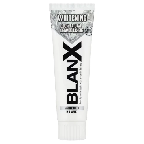 BlanX Whitening Pasta do zębów, 75 ml - Wybielająca pasta z porostami islandzkimi i fluorem dla zdrowych zębów