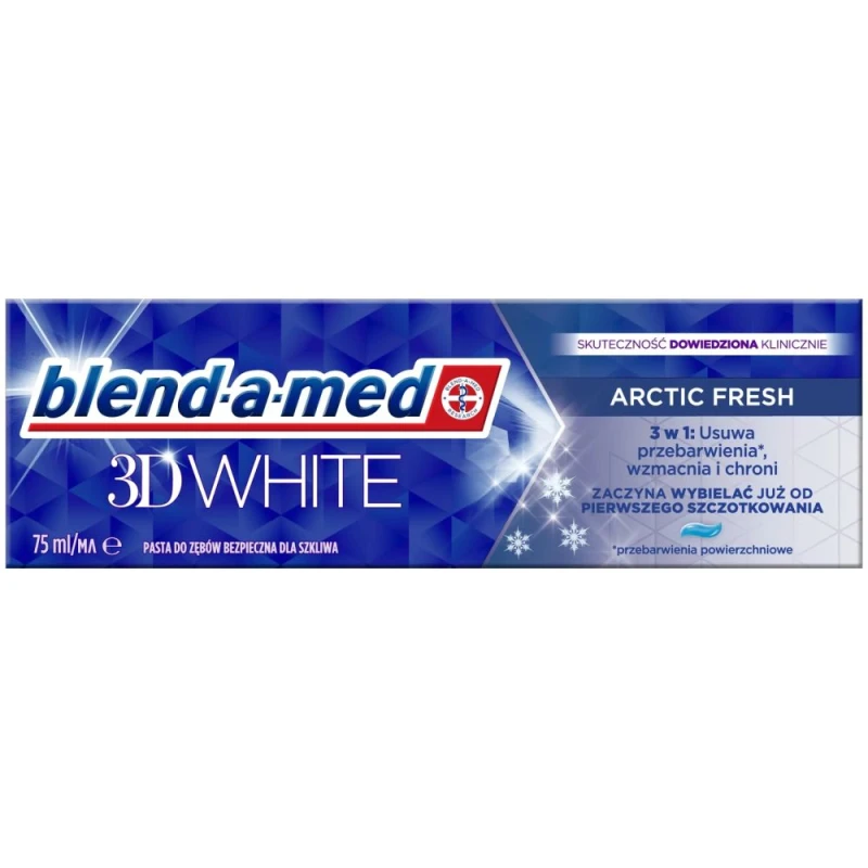 Blend-a-med 3D White Arctic Fresh Pasta do zębów, 75 ml - Wybielanie i świeży oddech