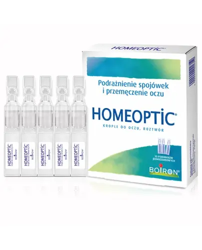 Boiron Homeoptic, krople do oczu, 10 minimsów - Na zmęczone oczy i podrażnione spojówki