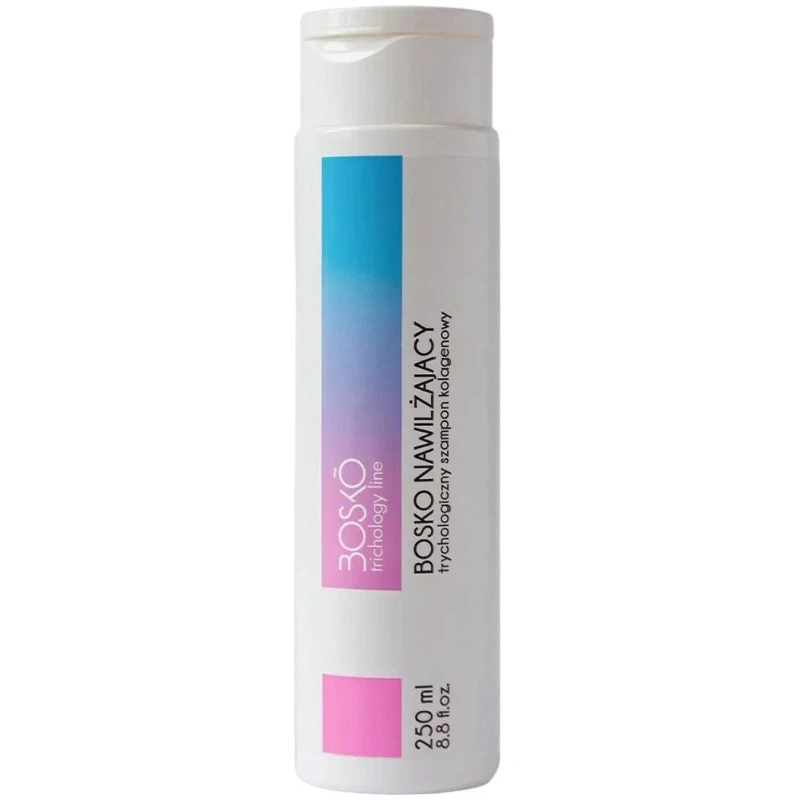 Bosko Cosmetics Bosko Nawilżający Trychologiczny Szampon Kolagenowy, 250 ml - Do oczyszczania i pielęgnacji skóry głowy