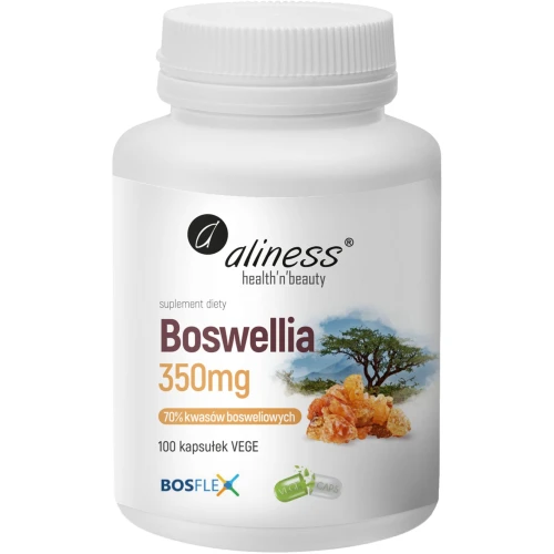 Aliness Boswellia 350 mg (70%/10%), 100 kapsułek - Na stawy i mobilność