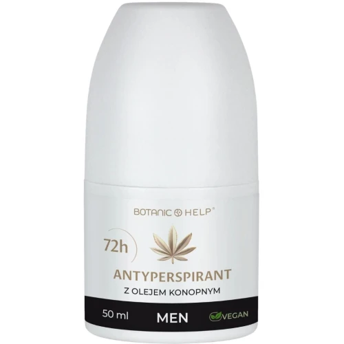 Botanic Help Antyperspirant Men z olejem konopnym, 50 ml - Chroni przed podrażnieniami i nadmiernym poceniem