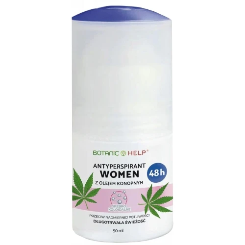 Botanic Help Antyperspirant Women 48 h z olejem konopnym, 50 ml - Skuteczna ochrona przed nieprzyjemnym zapachem potu