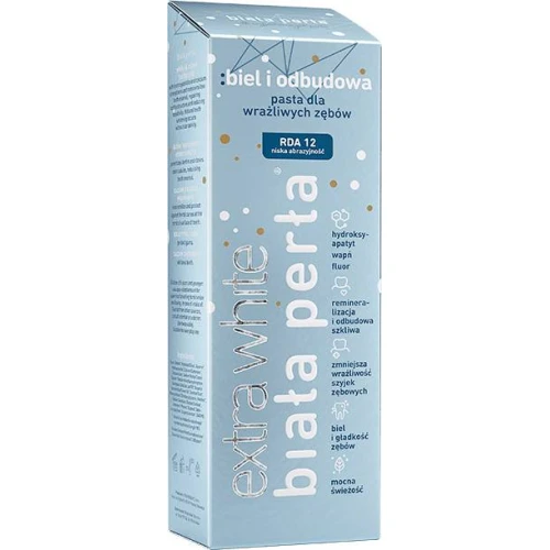 Biała Perła Biel i Odbudowa, wybielająca pasta do zębów, 75 ml - Specjalistyczna pasta wybielająca do zębów wrażliwych