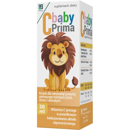 C Baby Prima, krople 30 ml - Witamina C w kroplach dla dzieci i niemowląt powyżej 1 miesiąca życia
