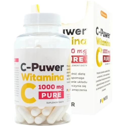 C-Puwer Witamina C Pure 1000 mg, 90 kapsułek - Czysty kwas askorbinowy w wysokiej dawce – wsparcie odporności