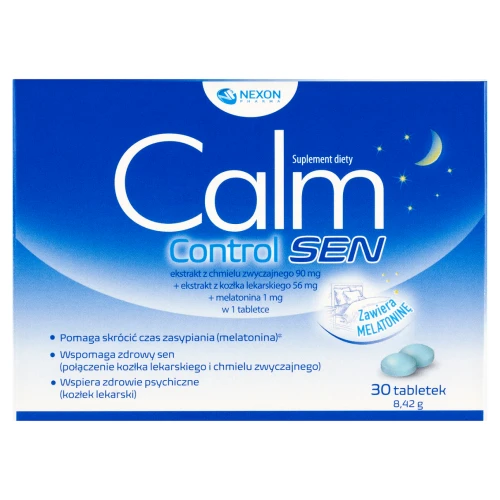 Calm Control Sen, 30 tabletek - Formuła wspierający zdrowy sen i dobre samopoczucie