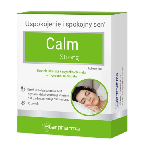 Calm Strong, 30 tabletek - Kompozycja składników roślinnych wspierających zachowanie spokoju