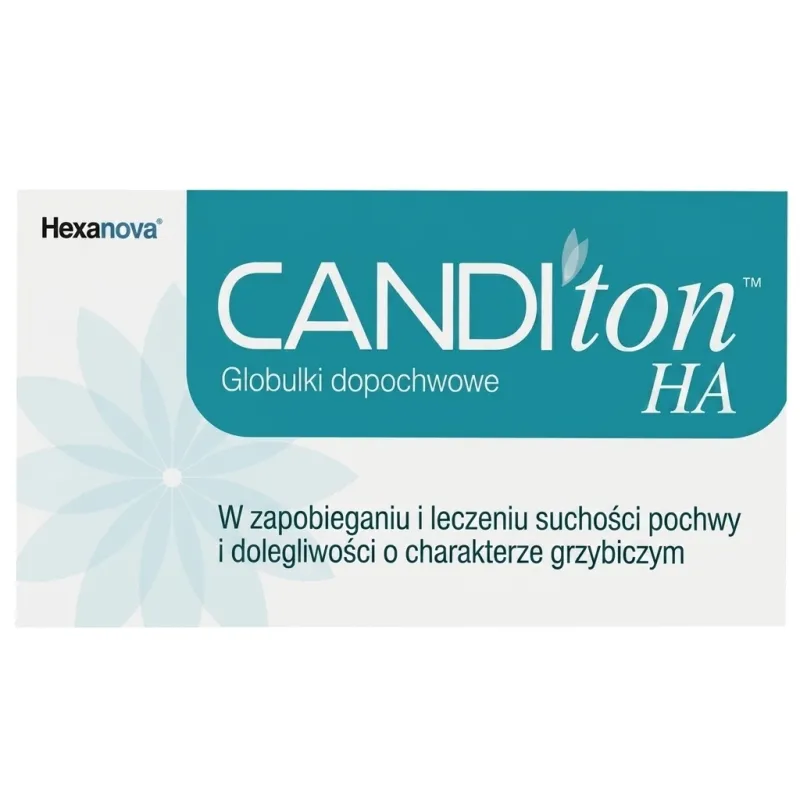 Canditon HA  10 globulek dopochwowych - Dla kobiet doświadczających podrażnień, pieczenia lub świądu okolic intymnych