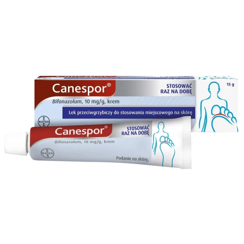 Canespor 10 mg/g Krem, 15 g - Krem przeciwgrzybiczy do stosowania na skórę