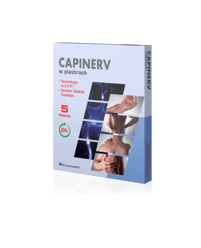 Capinerv w plastrach, 5 sztuk - Plastry z olejkami eterycznymi
