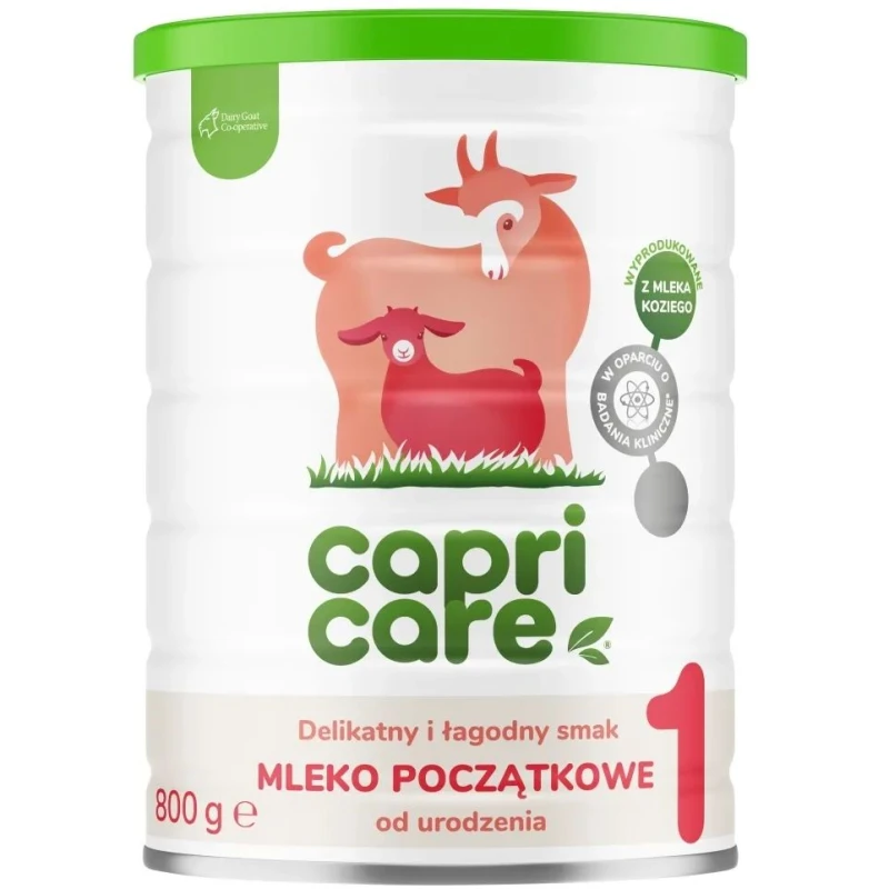 Capricare 1 Mleko początkowe od urodzenia, 800 g - Delikatny i łagodny smak