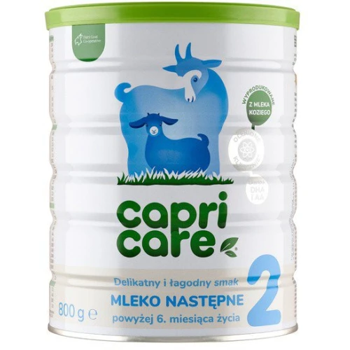 Capricare 2 Mleko następne powyżej 6. miesiąca, proszek, 800 g - Mleko następne przeznaczone dla dzieci w wieku 6-12 miesięcy