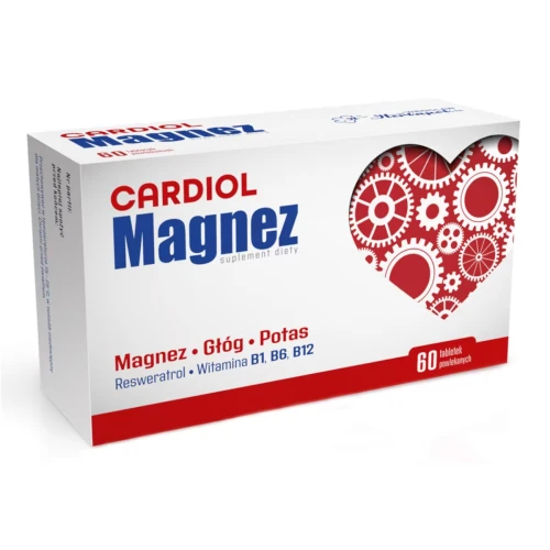 Cardiol Magnez, 60 tabletek - Magnez, potas i głóg w 1 tabletce