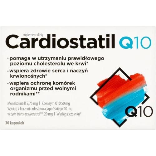 Cardiostatil Q10, 30 kapsułek - Wsparcie poziomu cholesterolu z koenzymem Q10
