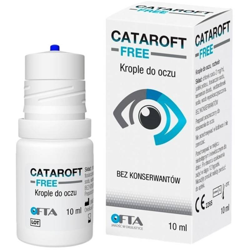 Cataroft Free, 10 ml  - Nawilżające krople do oczu bez konserwantów