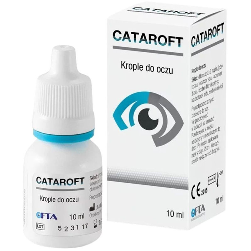 Cataroft, 10 ml  - Nawilżające krople do oczu z jodkiem potasu