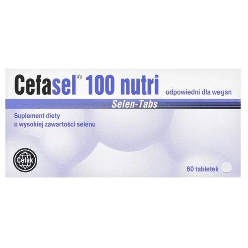 Cefasel 100 Nutri, 60 tabletek - Suplement diety z dobrze przyswajalnym selenem