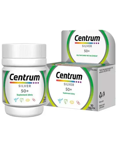 Centrum Silver 50+, 30 tabletek - Zestaw witamin i minerałów dla dorosłych po 50 roku życia