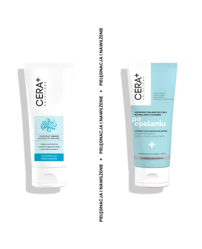 Cera+, Łagodzący balsam do ciała po opalaniu, 200 ml - Łagodzący balsam z aloesem do podrażnionej słońcem skóry
