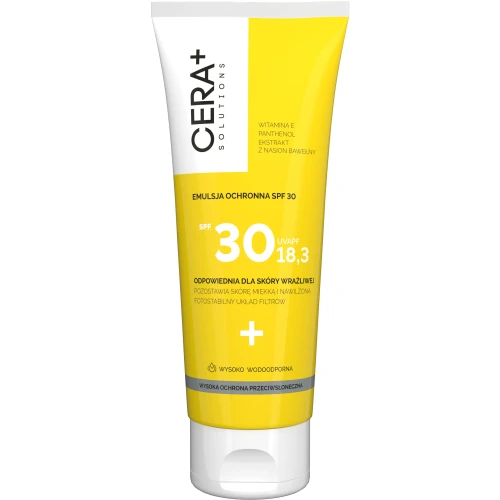 Cera+ Solutions Emulsja ochronna SPF 30, 200 ml - Do skóry wrażliwej