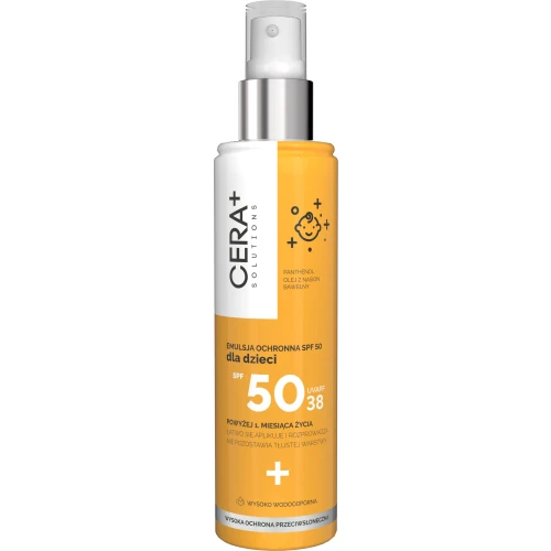 Cera+ Solutions Emulsja ochronna dla dzieci SPF 50, 150 ml - Dla skóry wrażliwej niemowląt i dzieci