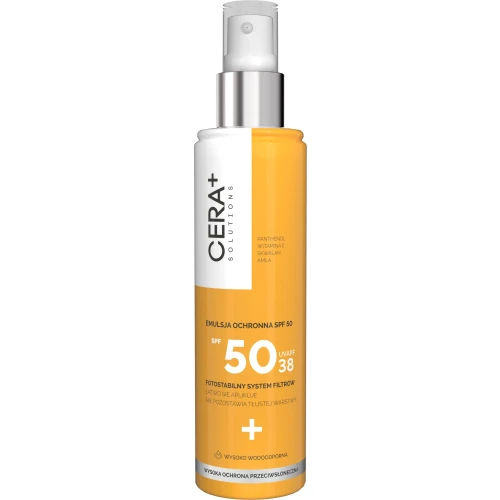 Cera+ Solutions Emulsja ochronna SPF 50, 150 ml - Do wrażliwej skóry, wysoka ochrona UVA/UVB