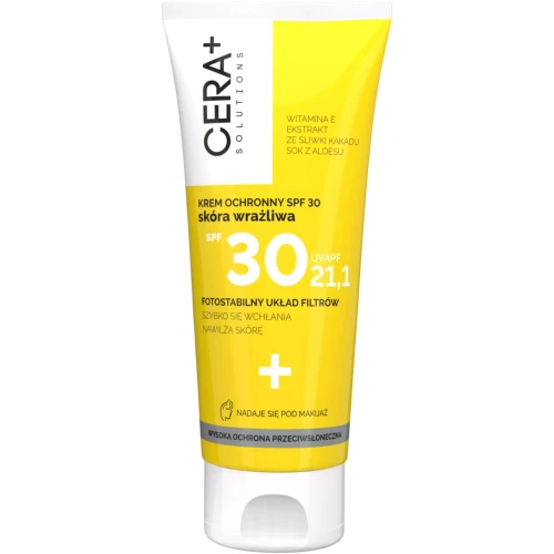 Cera+ Solutions Krem ochronny SPF 30, 50 ml - Do skóry wrażliwej i naczynkowej