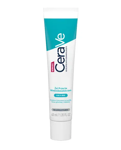 CeraVe Żel przeciw niedoskonałościom, 40 ml - Żel na wypryski i przebarwienia. Skóra tłusta, trądzikowa