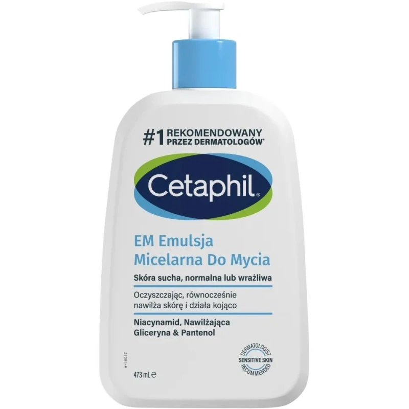 Cetaphil EM Emulsja micelarna do mycia, 473 ml - Delikatne oczyszczanie i nawilżenie skóry wrażliwej