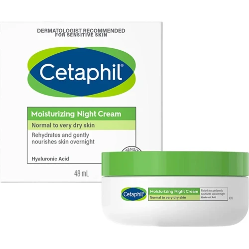 Cetaphil, krem do twarzy na noc, 48 ml - Nawilża i delikatnie odżywia skórę