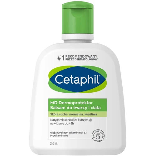 Cetaphil MD Dermaprotector, balsam do twarzy i ciała, 250 ml - Lekki balsam do skóry suchej, normalnej lub wrażliwej