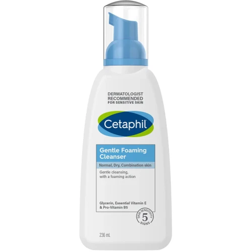 Cetaphil, Lekka pianka do mycia, 236 ml - Pianka do mycia twarzy, do skóry suchej, normalnej i wrażliwej