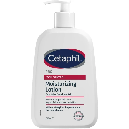 Cetaphil Pro Itch Control Balsam do nawilżania twarzy i ciała, 236 ml - Nowa formuła, intensywne nawilżenie skóry atopowej i wrażliwej