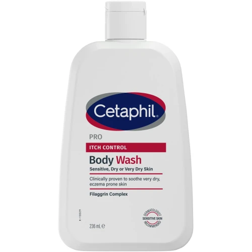 Cetaphil Pro Itch Control Wash Emulsja do mycia, 236 ml - Nowe opakowanie - do skóry atopowej i wrażliwej dla dzieci i dorosłych